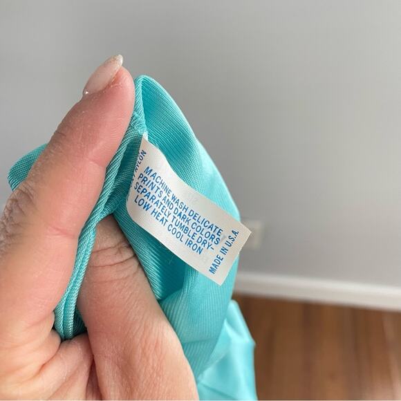 Vanity Fair | Vintage Turquoise Blue Night Gown Intimates Set Robe Nighty Dress - Picture 10 of 12